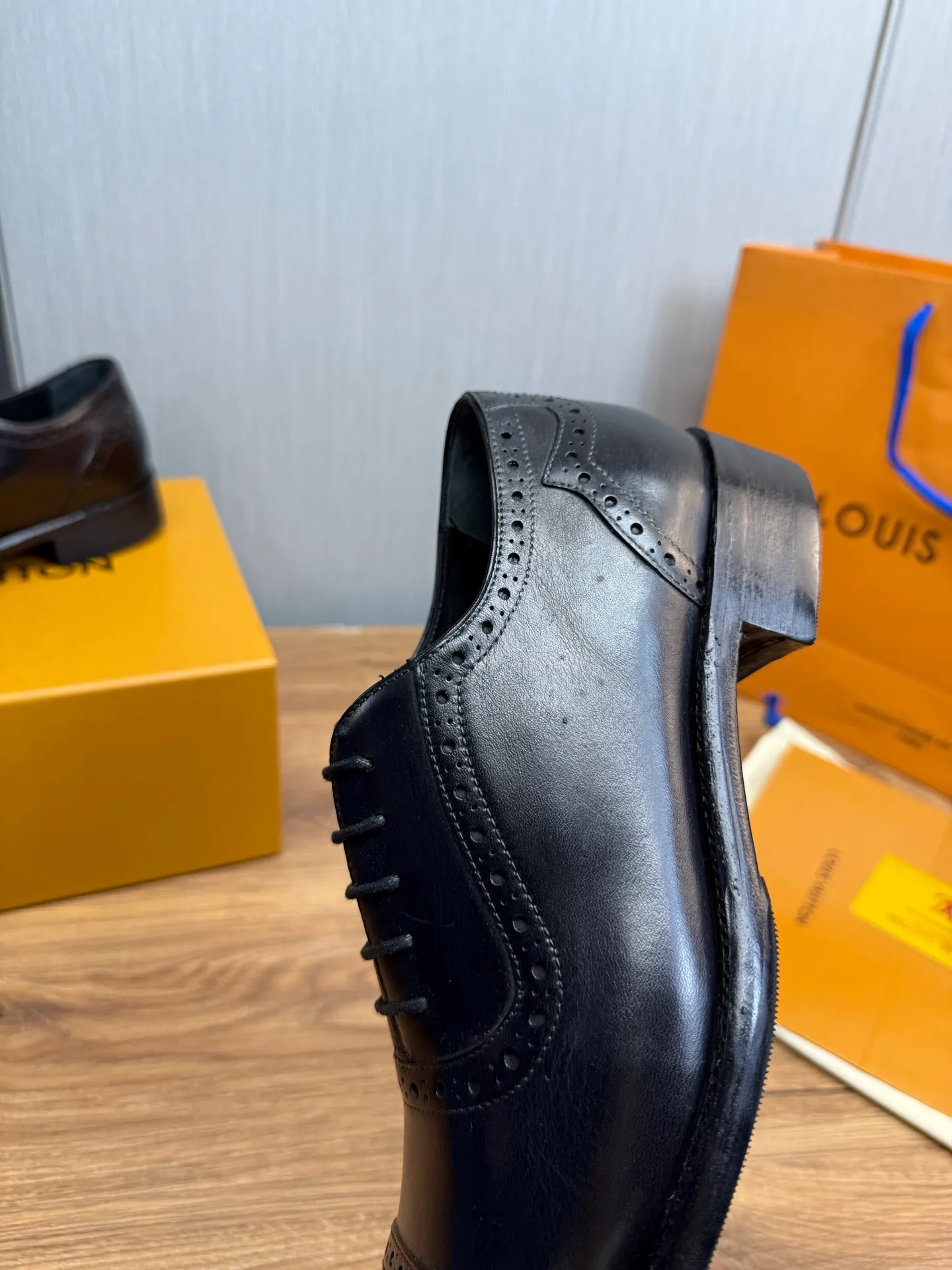 Men's shoes💰760💰 LV. Men's business casual leather shoes, 1:1 shipment ⬆️Luxurious and noble👞All imported original brand leather, just to create a more comfortable wearing experience, upper: original cowhide ➕Imported full cow lining, original leather outsole ✔️36-45 (38.45 non-refundable)